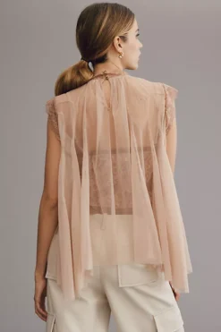 By Anthropologie Godet Tulle Swing Top -Anthropologie Shop 4110370060115 065 b3
