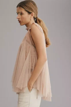 By Anthropologie Godet Tulle Swing Top -Anthropologie Shop 4110370060115 065 b4