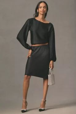 By Anthropologie Balloon-Sleeve Silky Blouse -Anthropologie Shop 4110652010060 001 b3