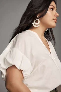 By Anthropologie Bubble-Sleeve Blouse -Anthropologie Shop 4110916210239 010 c4