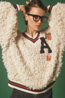 Eva Franco Varsity Pullover Sweatshirt