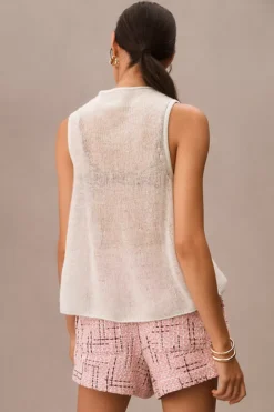By Anthropologie Mock-Neck Cashmere Sweater Tank -Anthropologie Shop 4113086690120 102 b3