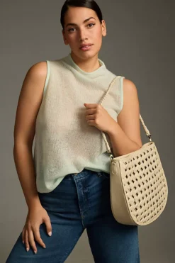 By Anthropologie Mock-Neck Cashmere Sweater Tank -Anthropologie Shop 4113086690120 102 c