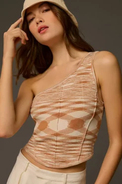 By Anthropologie One-Shoulder Sweater Top