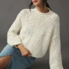 By Anthropologie Cropped Mock-Neck Sweater