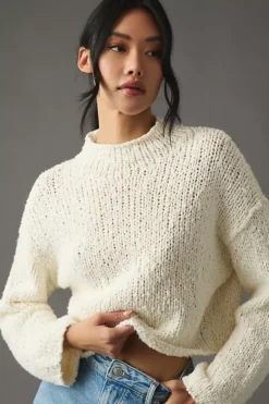 By Anthropologie Cropped Mock-Neck Sweater -Anthropologie Shop 4114529100236 011 b3