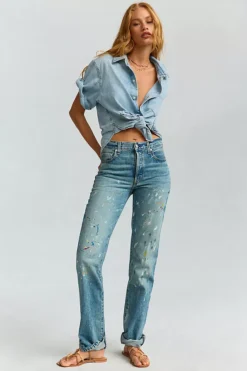 Edwin Tash Mid-Rise Relaxed Straight Jeans