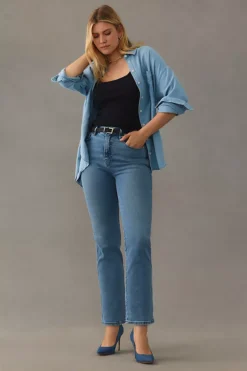 Good American Good Curve High-Rise Straight Jeans