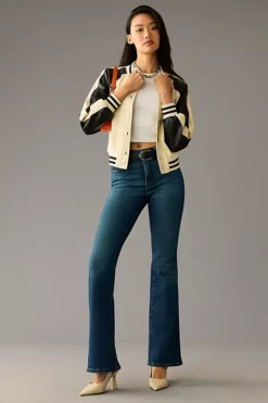 Good American Good Legs High-Rise Flare Jeans -Anthropologie Shop 4122927100131 091 b5