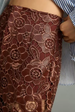 By Anthropologie Faux Leather & Lace Wide-Leg Pants -Anthropologie Shop 4123348690060 022 b3