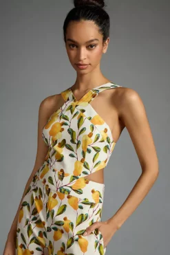 Farm Rio Halter Cutout Wide-Leg Jumpsuit -Anthropologie Shop 4124952480002 079 b3