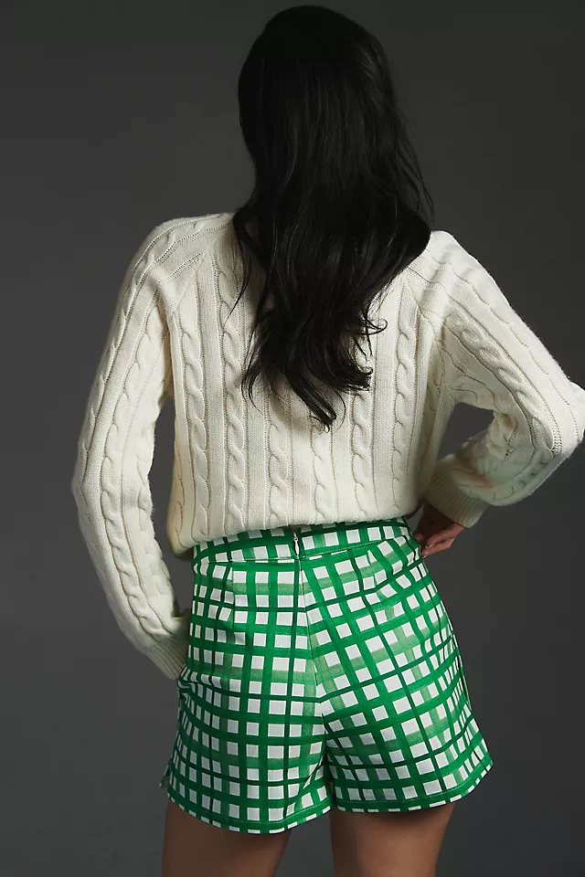 Corey Lynn Calter Side-Button Checkered Shorts 3 Corey Lynn Calter Side-Button Checkered Shorts - Image 3