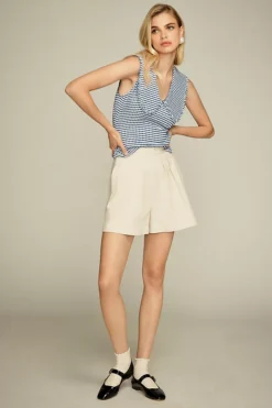 Corey Lynn Calter Pleated A-Line Shorts