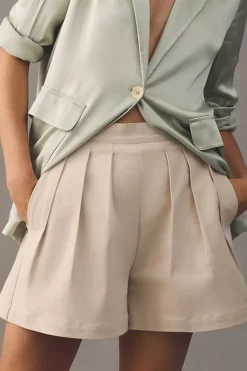 Corey Lynn Calter Pleated A-Line Shorts -Anthropologie Shop 4125024090031 011 b2