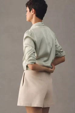 Corey Lynn Calter Pleated A-Line Shorts -Anthropologie Shop 4125024090031 011 b4