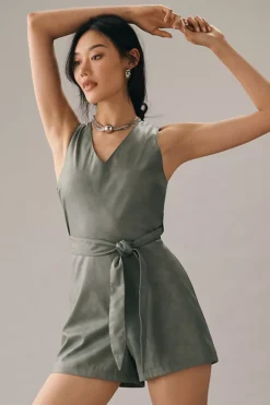 Avec Les Filles Cross-Back Wrap Romper