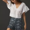 Maeve Floral Denim Shorts