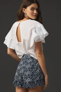 Maeve Floral Denim Shorts -Anthropologie Shop 4125660650003 091 b3