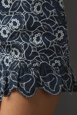 Maeve Floral Denim Shorts -Anthropologie Shop 4125660650003 091 b4