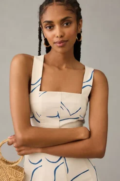 Corey Lynn Calter Printed Square-Neck Dress -Anthropologie Shop 4130024090126 011 b3