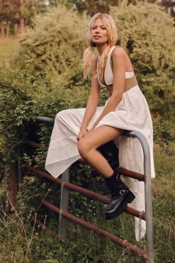 The Leia Eyelet Handkerchief-Hem Dress