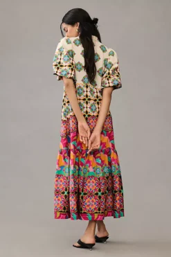 By Anthropologie Mixed Print Buttondown Maxi Dress -Anthropologie Shop 4130089540109 000 b3
