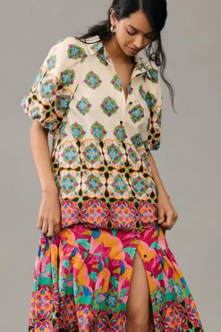 By Anthropologie Mixed Print Buttondown Maxi Dress -Anthropologie Shop 4130089540109 000 b4