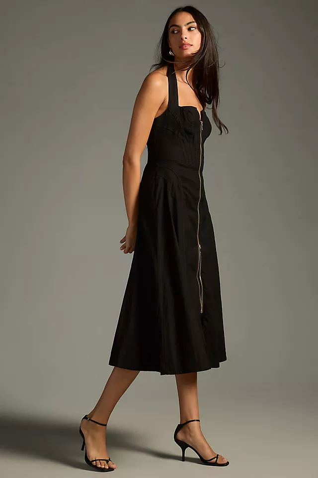 By Anthropologie Zip-Front Corset Dress 4 By Anthropologie Zip-Front Corset Dress - Image 4