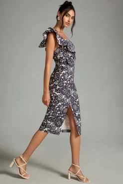 By Anthropologie Ruffle One-Shoulder Slim Dress -Anthropologie Shop 4130370060162 041 b3