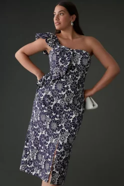 By Anthropologie Ruffle One-Shoulder Slim Dress -Anthropologie Shop 4130370060162 041 c