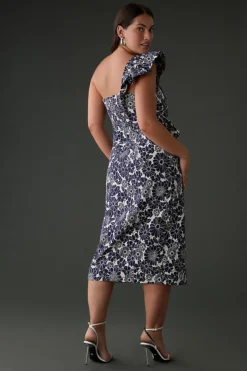 By Anthropologie Ruffle One-Shoulder Slim Dress -Anthropologie Shop 4130370060162 041 c2