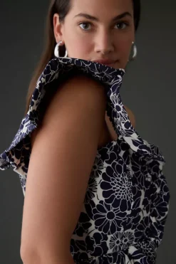 By Anthropologie Ruffle One-Shoulder Slim Dress -Anthropologie Shop 4130370060162 041 c3