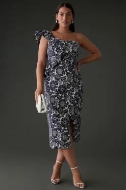 By Anthropologie Ruffle One-Shoulder Slim Dress -Anthropologie Shop 4130370060162 041 c4