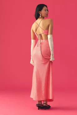 Love The Label Sequin Scoop-Neck Cutout Dress -Anthropologie Shop 4130900600050 066 b4