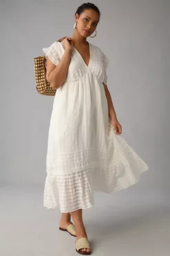 By Anthropologie V-Neck Ruffled Tiered Babydoll Dress -Anthropologie Shop 4130907290003 010 c