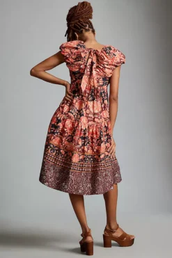 By Anthropologie Printed V-Neck Babydoll Dress -Anthropologie Shop 4130916210197 069 b4