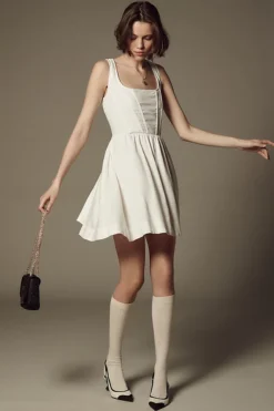 Aureta Studio Fit & Flare Corset Mini Dress