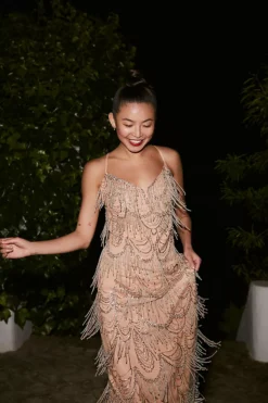 Helsi Beaded Fringe Maxi Dress