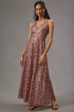 Dress The Population Ariyah Floral Sequin Dress