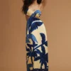 Eugenia Fernández Printed Cutout Maxi Dress