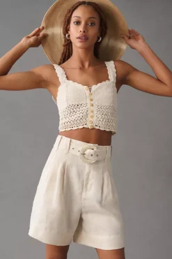 Farm Rio Tailored Linen Shorts -Anthropologie Shop 4139880890060 010 b4