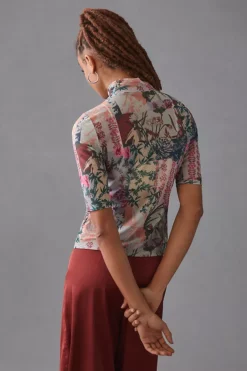 By Anthropologie Printed Mesh Turtleneck -Anthropologie Shop 4148265640004 000 b2
