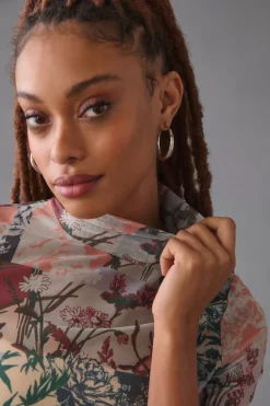 By Anthropologie Printed Mesh Turtleneck -Anthropologie Shop 4148265640004 000 b4