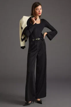 By Anthropologie Pointelle Flare-Sleeve Top -Anthropologie Shop 4148937830007 001 b3