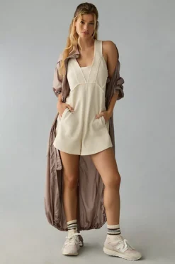 Daily Practice By Anthropologie V-Neck Palmra Romper