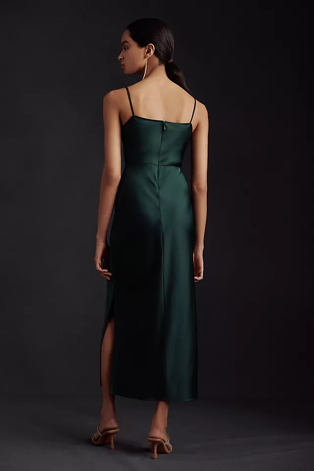 BHLDN Cali Satin Cowl-Neck Midi Slip Dress 3 BHLDN Cali Satin Cowl-Neck Midi Slip Dress - Image 3