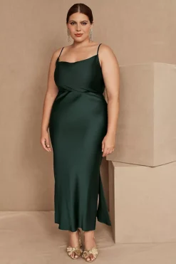 BHLDN Cali Satin Cowl-Neck Midi Slip Dress 9 BHLDN Cali Satin Cowl-Neck Midi Slip Dress -Anthropologie Shop 62548623 032 c1