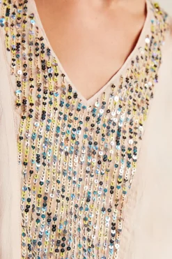 Anthropologie Kristie Sequined Peasant Blouse -Anthropologie Shop 64151079 066 m3