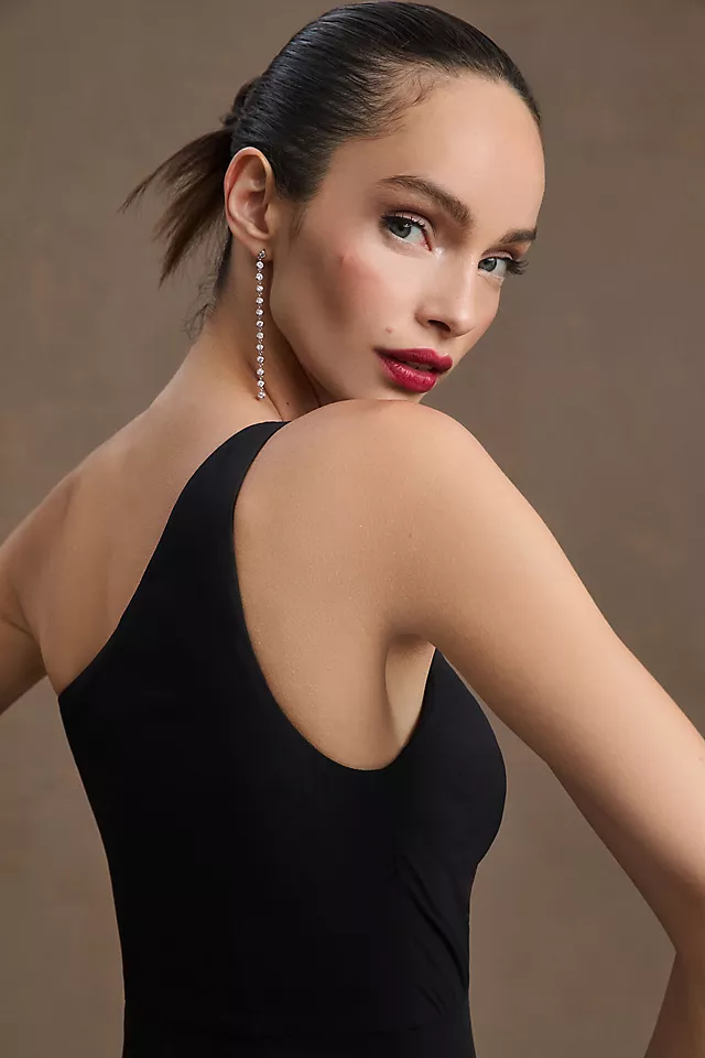 BHLDN Chloe One-Shoulder Side-Slit Georgette Gown 2 BHLDN Chloe One-Shoulder Side-Slit Georgette Gown - Image 2