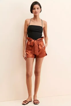 Allina Liu Webb Satin Shorts -Anthropologie Shop 80294648 028 m4